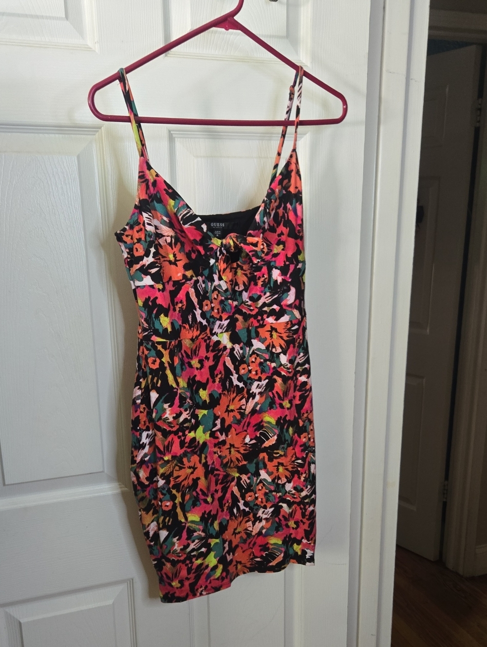 Guess Floral-Print Spaghetti Strap Dress in Multicolor